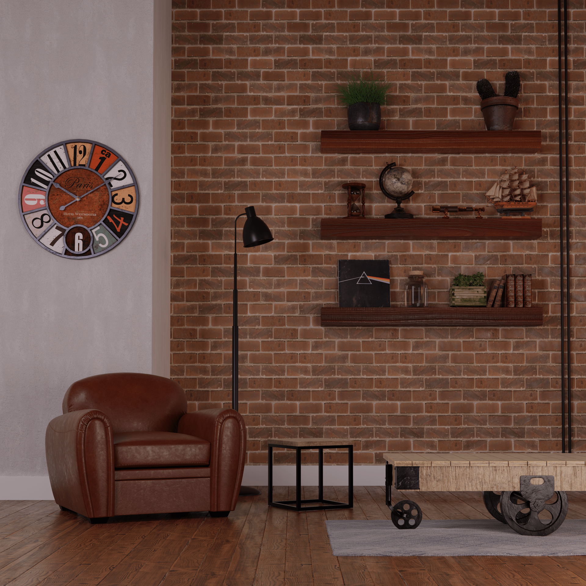 Industrial Design Living Room, Blender, Cycles